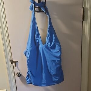 Athleta Blue Tankini Swim Top